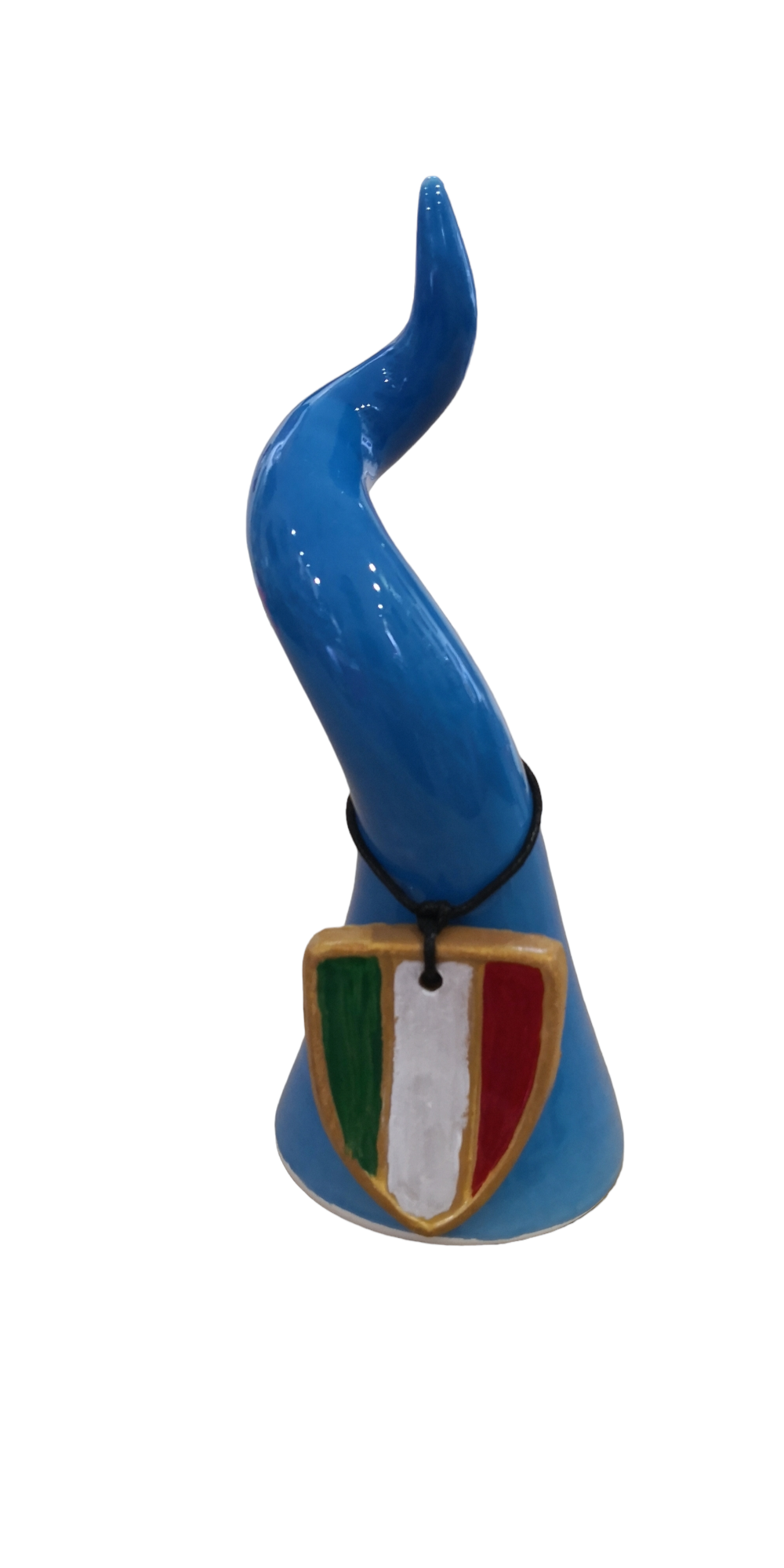 Corno scudetto Napoli in terracotta – Artigianato Aloia