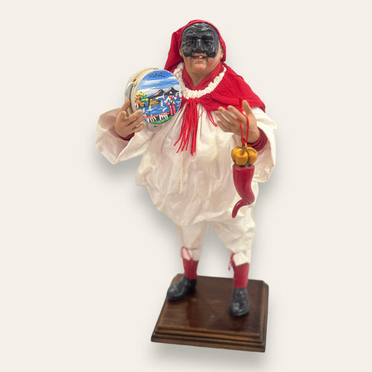 Pulcinella in terracotta h 35 cm