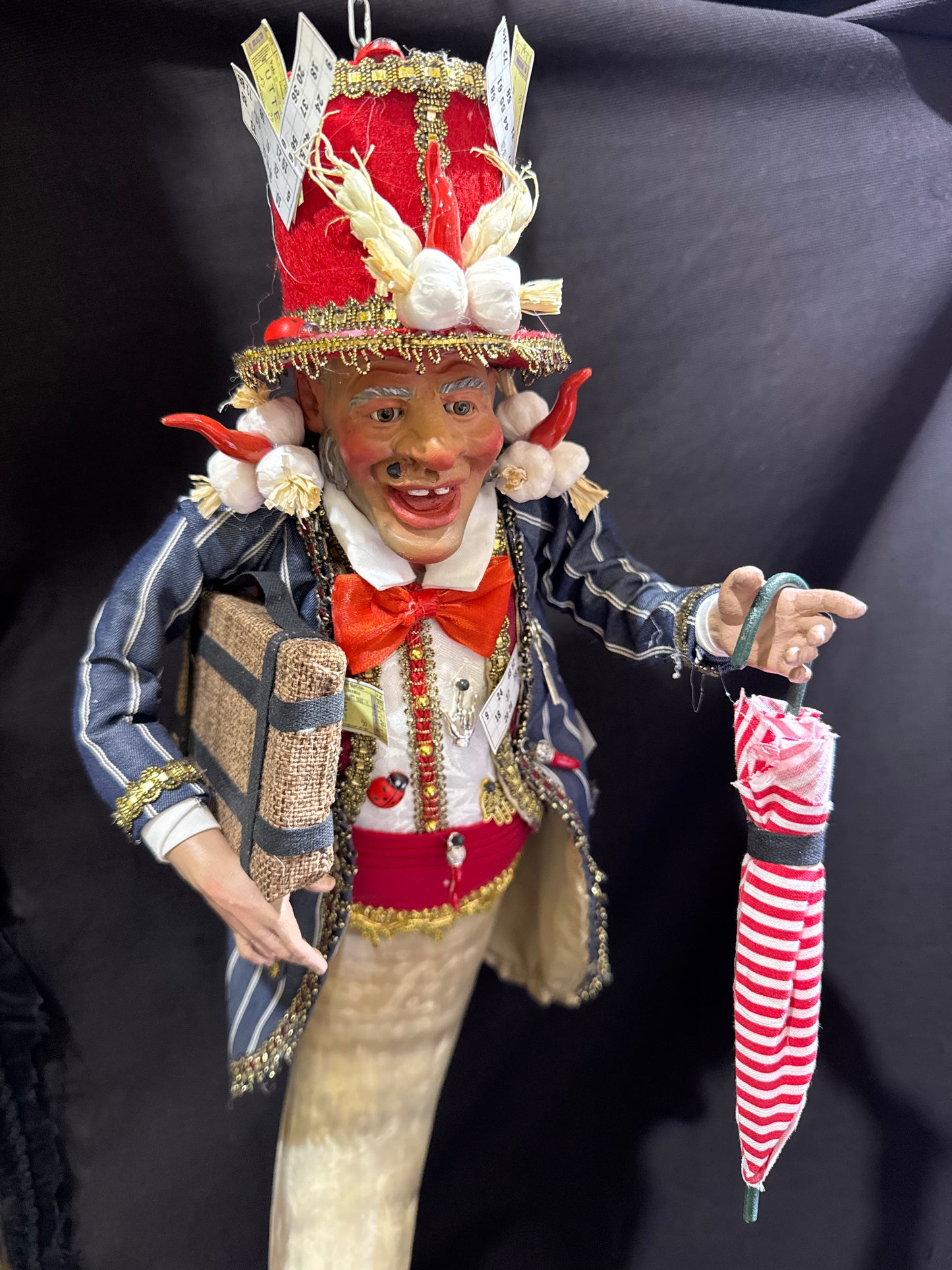 Gobbo Portafortuna con vero corno – 60 cm