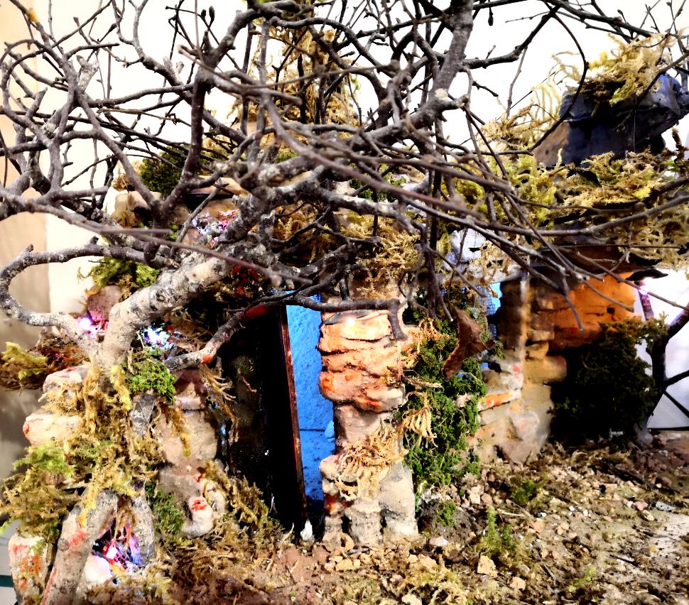 Presepe in sughero con pastori