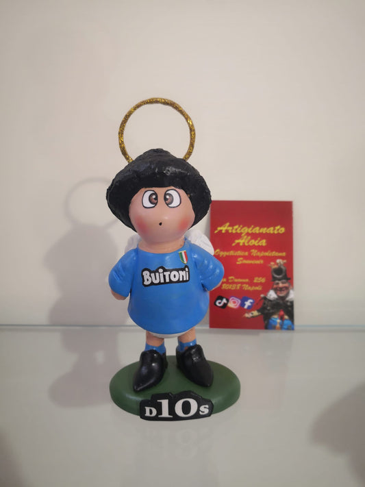 Maradona versione angelo a tema cartoon